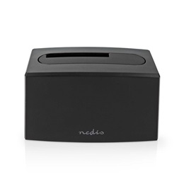 Nedis HDDUSB3210BK HDD/SSD dokkoló (egyrekeszes, 2,5"/3,5", SATA III, USB 3.2 Gen1, USB Type-A, fekete)