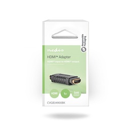 Nedis HDMI toldó (HDMI dugó, aranyozott csatlakozók, egyenes, 4K@30Hz, fekete)