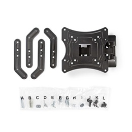 Nedis TVWM1430BK fali tartókonzol (23"-55", VESA 100x100..400x400, 30 kg, forgatható/dönthető, 2 forgáspont, fekete)