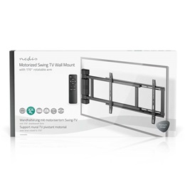 Nedis TVWM5860BK motoros fali konzol (32-75", VESA 400x400, 600x400, max. 60 kg, faltáv 56 mm, távirányítós, fekete)
