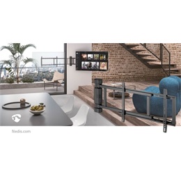 Nedis TVWM5860BK motoros fali konzol (32-75", VESA 400x400, 600x400, max. 60 kg, faltáv 56 mm, távirányítós, fekete)