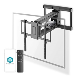 Nedis TVWM5880BK motoros fali tartó konzol (32-75", max. teherbírás 35 kg, VESA 400x400/600x400, távirányító, fekete)
