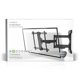 Nedis TVWM6551BK fali tartó (37"-80", VESA 200x100-600x400, 70 kg, forgatható/dönthető, 6 forgáspont, fekete)
