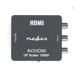 Nedis VCON3456AT videó konverter (3x RCA bemenet, HDMI kimenet, Full HD 1080p@60Hz, USB tápellátás, 1,65 Gbps, antracit)