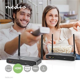 Nedis VTRA3470AT vezeték nélküli HDMI jeltovábbító (hatótáv akár 150 m, 1080p, loop-through, külső audioport)