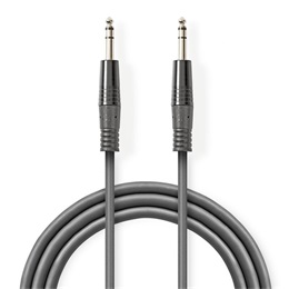 Nedis félprofi audio kábel (2 x 6,35 mm sztereó jack, 1,5 m, szürke)