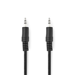 Nedis sztereó audio kábel (3,5 mm jack / 3,5 mm jack, 5 m, fekete)