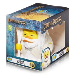Numskull Tubbz Boxed - A Gyűrűk Ura "Gandalf the White" gumikacsa (dobozos, gyűjtői, kb. 9 cm, PVC, fehér)