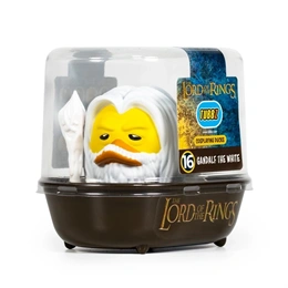 Numskull Tubbz Boxed - A Gyűrűk Ura "Gandalf the White" gumikacsa (dobozos, gyűjtői, kb. 9 cm, PVC, fehér)