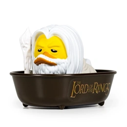 Numskull Tubbz Boxed - A Gyűrűk Ura "Gandalf the White" gumikacsa (dobozos, gyűjtői, kb. 9 cm, PVC, fehér)