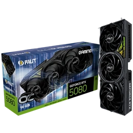 Palit GeForce RTX5080 GamingPro OC VGA (PCIe 5.0, 16 GB GDDR7, 256 bit, 3xDP+HDMI, fekete)