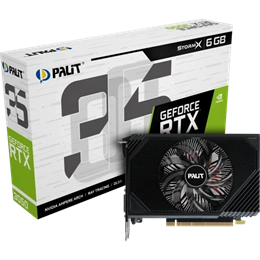 Palit GeForce RTX 3050 StormX VGA (PCIe 4.0, 6 GB GDDR6, 96 bit, 1xDP, 1xHDMI, 1xDVI-D, passzív hűtés, fekete)