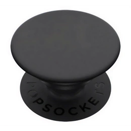 PopSockets telefontartó (készülékre ragasztható, többfunkciós, prémium, fekete)