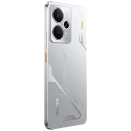 Realme 14 5G mobiltelefon (256 GB, 8 GB RAM, 6,67" AMOLED, 120Hz, 6000 mAh, 45W gyorstöltés, Dual SIM, IP68, ezüst)