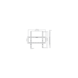 SBOX BL-3744F fix fali konzol (32"-75", VESA 50x50-400x400, 45 kg, fekete)