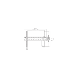 SBOX PLB-2546F-2 fix fali konzol (94-203 cm, VESA 200x200-600x400, max. terhelhetőség 78 kg, fekete)