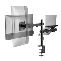 Sbox LCD-LM01-2 asztali laptop és monitortartó konzol (17"-43", max. 9 kg, dönthető/forgatható, állítható magasság)
