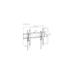 Sbox PLB-6546T dönthető fali konzol (37"-80", 94-203 cm, VESA 200x200-600x400, 75 kg, fekete)