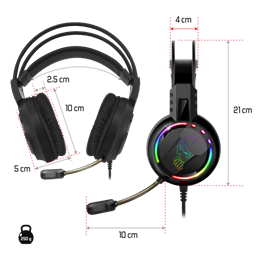 Spirit of Gamer PRO-H7 mikrofonos fejhallgató (fekete)