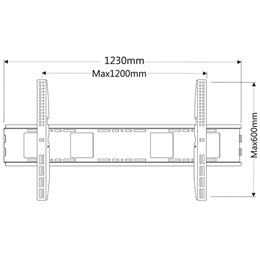 TECHLY ICA-PLB 2230 fix fali konzol (55-100", VESA 1200x600, 150 kg, fekete)