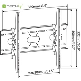 TECHLY ICA-PLB 890 dönthető fali konzol (42-80", VESA 800x500, max. 80 kg, fekete)