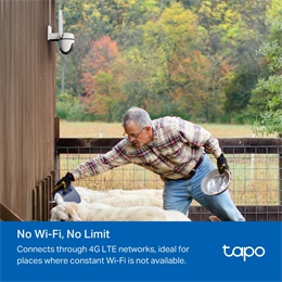 TP LINK Tapo C501GW 4G LTE kültéri biztonsági kamera, fehér