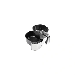 Tesla AirCook Q60 XL forró levegős sütő (6 l, 1500 W, 40-200 °C, 8 program, érintőképernyő, kivehető kosár, fekete, ezüs