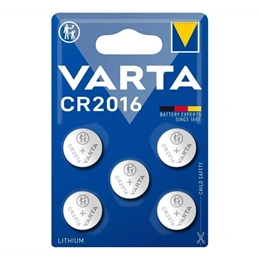 Varta gombelem (CR2016, 3v, lítium) 5db/csomag