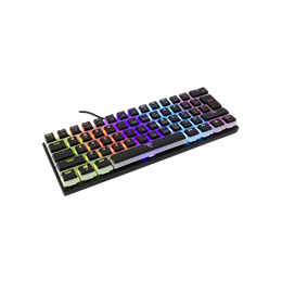 White Shark ASHIKO GK-2202-2/B/BL-US billentyűzet (angol, USB, mechanikus, 61 billentyűs, kék switch, fekete)