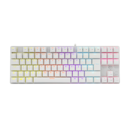 White Shark COMMANDOS GK-2106W/R-US billentyűzet (US, mechanikus Glory Red switch, 87 gomb, tenkeyless, USB 2.0, LED, fe