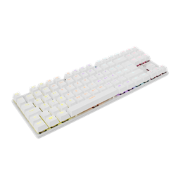 White Shark COMMANDOS GK-2106W/R-US billentyűzet (US, mechanikus Glory Red switch, 87 gomb, tenkeyless, USB 2.0, LED, fe