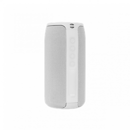 White Shark Conga bluetooth hordozható hangszóró (v5.0, 1800 mAh belső akku, 10 W, TWS, 4-6 óra, fehér)