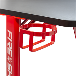 White Shark Fire Shadow RGB Gamer asztal (120x60x75 cm, USB 5V, teherbírás 100 kg, fekete, piros)