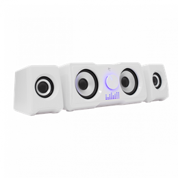 White Shark Mood hangszóró (2.2, 16W, LED világítás, USB táp, 3,5 mm, fehér)