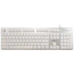 White Shark TACHI-W GK-003241W-US membrán gamer billentyűzet (US, vezetékes, 104 gomb, világítás, USB 2.0, fehér)
