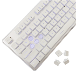 White Shark TACHI-W GK-003241W-US membrán gamer billentyűzet (US, vezetékes, 104 gomb, világítás, USB 2.0, fehér)