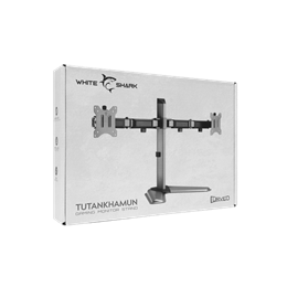 White Shark Tutankhamun GMS-3206 dupla asztali monitor tartó (17"-32", VESA 75x75, 100x100, 9 kg/monitor, szürke)