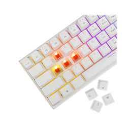 White Shark WAKIZASHI-2 (GK-002211V2) vezetékes mechanikus billentyűzet (angol, piros switch, 64 gomb, Rainbow világítás