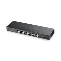Zyxel GS1920-24V2 24-port Gigabit Smart Managed Switch (24x1000 Mbps, 4x kombó RJ-45/SFP, rack, fém)