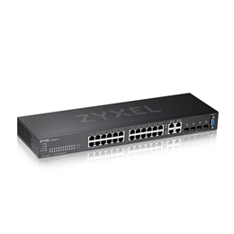 Zyxel GS2220-28 24-Port Gigabit L2+ Switch (4x Gigabit kombó SFP, menedzselhető, rackbe szerelhető)