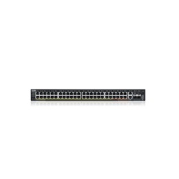 Zyxel L3 Access Switch (48x1G RJ45, 40x PoE+/10x PoE++, 2x10G RJ45 uplink, 4x10G SFP+ uplink, 600W PoE, moduláris, rack-
