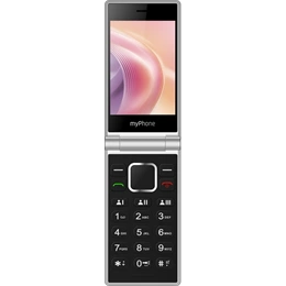 myPhone Tango 2 LTE mobiltelefon (3,5" + 2,4", 480×320, 1700 mAh akkumulátor, dualsim, 128 MB belső memória, fekete)