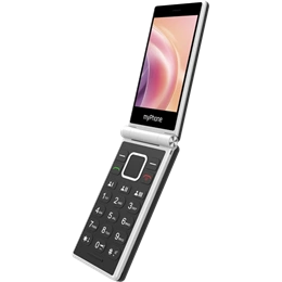 myPhone Tango 2 LTE mobiltelefon (3,5" + 2,4", 480×320, 1700 mAh akkumulátor, dualsim, 128 MB belső memória, fekete)
