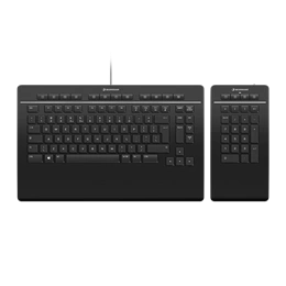 3Dconnexion Keyboard Pro teljes méretű vezetékes/vezeték nélküli irodai billentyűzet (leválasztható numerikus billentyűz