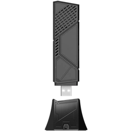 ASUS ROG USB-BE92 (WiFi 7 802.11be, tri-band, 6500 Mbps, 2,4/5/6 GHz, USB 3.0, Type-A/Type-C, fekete)