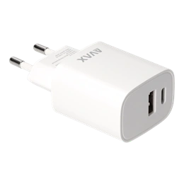 AVAX CH320 Speedy hálózati fali töltő USB + Type-C (20W, gyorstöltő, USB Type-A, USB Type-C, fehér)
