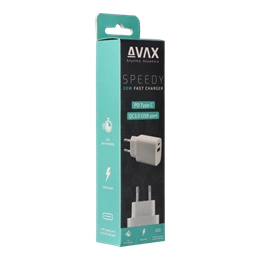 AVAX CH320 Speedy hálózati fali töltő USB + Type-C (20W, gyorstöltő, USB Type-A, USB Type-C, fehér)