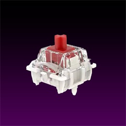 AVAX Gateron G Pro 3.0 switch (lineáris, Red, 3-pin, gyárilag kenve, átlátszó felsőrész, fehér alsórész, 35 db)