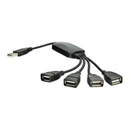 Akyga AK-AD-13 USB hub (4xUSB-A, USB 2.0, 15cm, fekete)