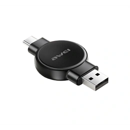 Awei asztali töltő USB aljzat (2.5W, vezeték nélküli, mágneses, Samsung Watch töltő, Apple Watch töltő, fekete)